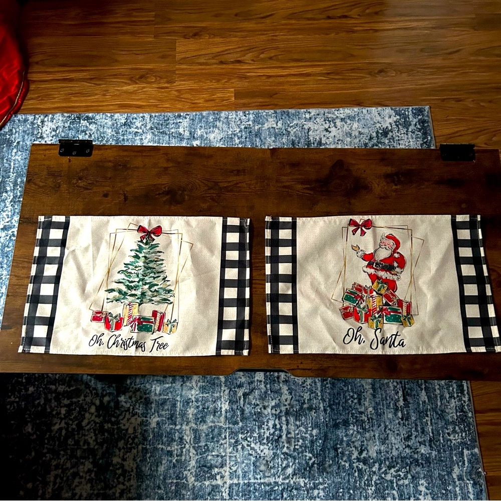 Christmas Canvas Placemats - 2pc Set